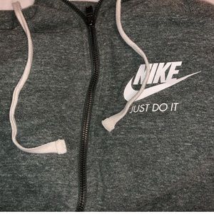 Nike army green full zip up